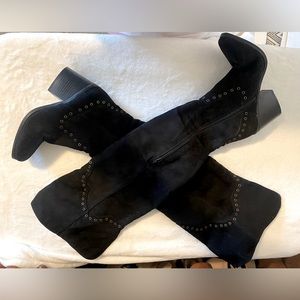 Studded Knee High Boots